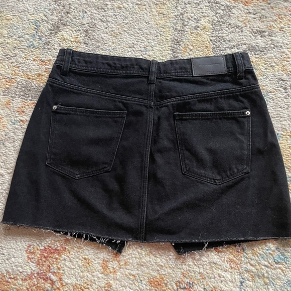 Zara Denim Black Mini Skirt size Medium - Picture 3 of 5